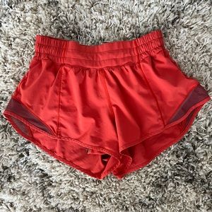 Lululemon hotty hot shorts coral